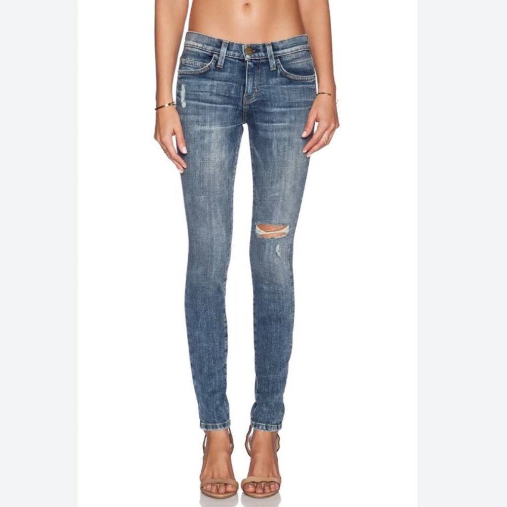 Current/Elliot - Cheville Heartbreak Destroy Ankle Skinny Jeans - Size 28